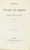 Joseph d ESTOURMEL - Journal d un voyage en Orient - 1848 - 2 volumes - Photo 1 - livre du XIXe siècle