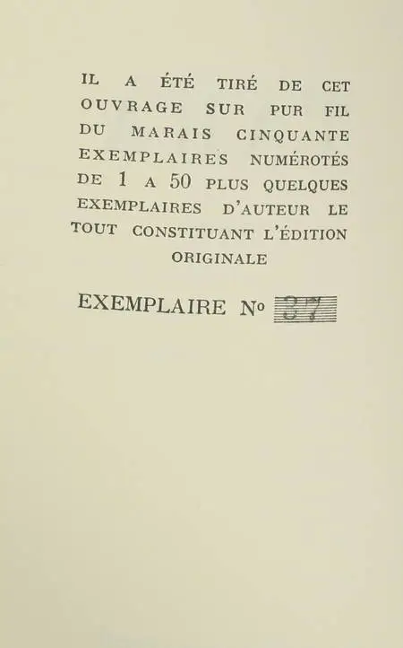 Michel Del CASTILLO - Tara - 1962 - EO - 1/50 sur pur fil du Marais. - Photo 0, livre rare du XXe siècle
