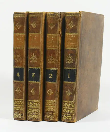 PLUTARQUE - Vies des hommes illustres - 1804 - 4 volumes - Portraits - Photo 0, livre ancien du XIXe siècle