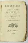 [SERVAN] SERVAN - Réflexions sur quelques points de nos loix - 1781 - Photo 0, livre ancien du XVIIIe siècle