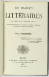 PROUDHON Les majorats littéraires. Examen d un projet de loi - 1863 - EO - Photo 0, livre rare du XIXe siècle