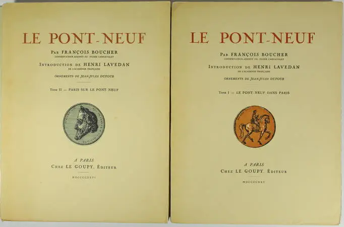 BOUCHER (François). Le Pont-Neuf (Le Pont-Neuf dans Paris - Paris sur le Pont-Neuf), livre rare du XXe siècle