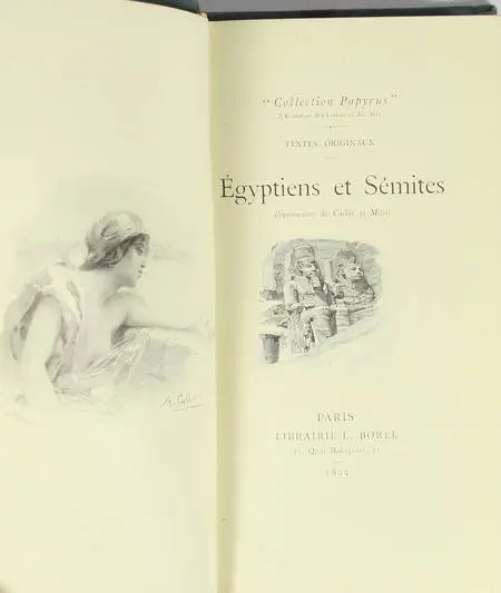 Photo livre n°1. . Egyptiens et sémites, livre rare du XIXe siècle