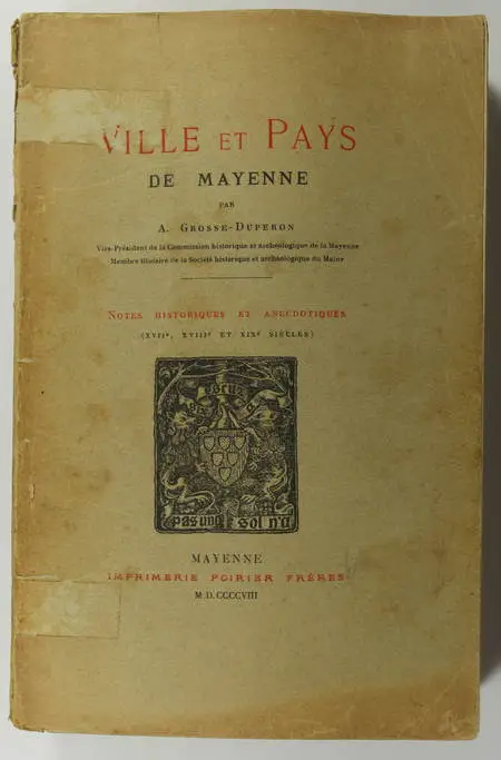 GROSSE-DUPERON - Ville et pays de Mayenne -17e au 19e siécles - 1908 - Photo 0 - livre rare