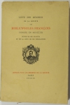 Liste des membres de la Société des Bibliophiles François - 1921 - Photo 0, livre rare du XXe siècle