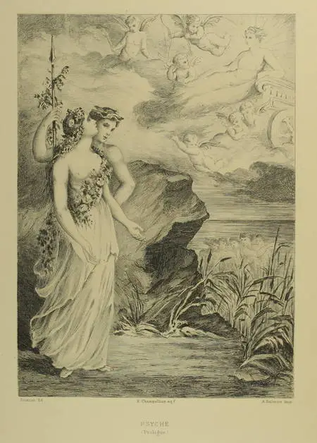 MOLIERE - Psyché, tragédie-Ballet - 1880 - eaux-fortes de Champollion - Photo 0, livre rare du XIXe siècle