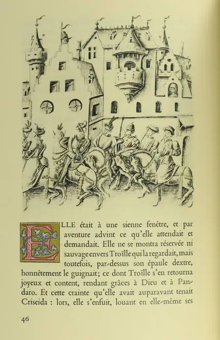 BOCCACE. Troïlle et Criseida. Traduction du poème de Boccace Il Filostrato par le sire de Beauvau, sénéchal d'Anjou [au XVe siècle], présentée par Edmond Pognon, livre rare du XXe siècle