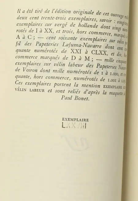 Jean GIONO - Les grands chemins - 1951 - 1/160 vélin pur fil Lafuma-Navarre - EO - Photo 0, livre rare du XXe siècle