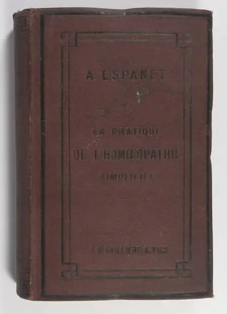 ESPANET - La pratique de l'homéopathie simplifiée - 1879 - Photo 0, livre rare du XIXe siècle