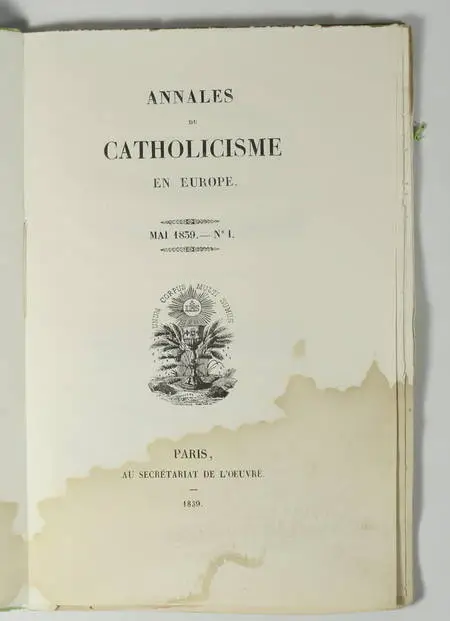 Annales du catholicisme en Europe - 1839-1841 - 7 n° - collection complète - Photo 2, livre rare du XIXe siècle