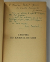 DERAIS RAMBAUD - L envers du journal de Gide. Tunis 1942-43 - Envois des auteurs - Photo 0, livre rare du XXe siècle