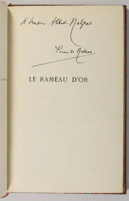 Pierre de NOLHAC - Le rameau d'Or - 1933 - Envoi de l'auteur - Photo 0 - livre d'occasion