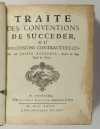 BOUCHEUL - Traité des conventions de succéder - Poitiers, 1727 - In-4 - Photo 1 - livre ancien