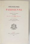 LACOMBE - Bibliographie parisienne. Tableaux de moeurs (1600-1880) - 1887 - Photo 1, livre rare du XIXe siècle