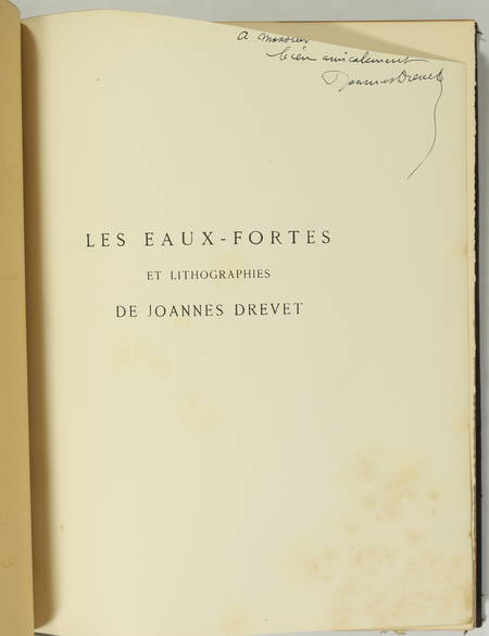 Eugène VIAL - Les eaux-fortes et lithographies de Joannès Drevet - 1915 - Photo 3, livre rare du XXe siècle