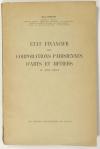 NIGEON Etat financier, corporations parisiennes d arts et métiers au 18e - 1934 - Photo 0, livre rare du XXe siècle