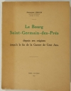 LEHOUX - Saint-Germain-des-Prés - Des origines à la Guerre de Cent Ans - 1951 - Photo 0, livre rare du XXe siècle