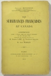 MONTPETIT - Les survivances françaises au Canada - Conférences - 1914 - Photo 0 - livre moderne