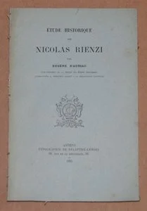 Eugène d'AURIAC - Etude historique sur Nicolas Rienzi - 1885 - Photo 0, livre rare du XIXe siècle