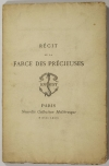 Farce des précieuses par Mlle des Jardins, suivi de la Déroute - 1879 - 1/300 - Photo 0, livre rare du XIXe siècle