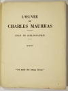L oeuvre de Charles Maurras - Essai de bibliographie - 1930 - Photo 0 - livre de bibliophilie