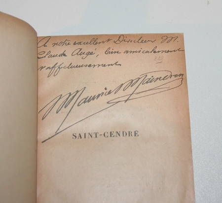 Photo livre n°1. MAINDRON Maurice. Saint-Cendre, livre rare du XIXe siècle