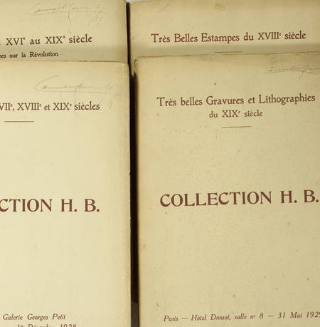 Collection H. B. : Henri Béraldi : Catalogue des estampes 1927-1930 - Prix notés - Photo 1, livre rare du XXe siècle