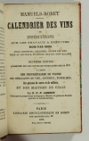 LEBEUF - Calendrier des vins ou instructions - Roret, 1876 - Relié - Photo 1, livre rare du XIXe siècle