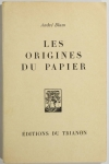 André BLUM - Les origines du papier - 1932 - Photo 0 - livre d occasion