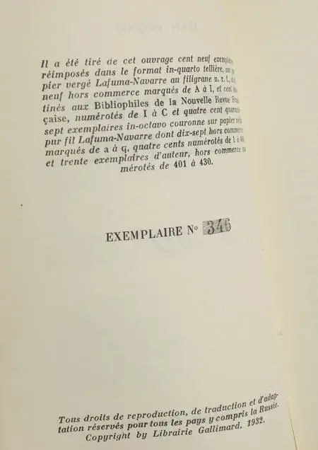 Jean GIONO - Solitude de la pitié - 1932 - 1/400 in-8 couronne Lafuma - Photo 0, livre rare du XXe siècle