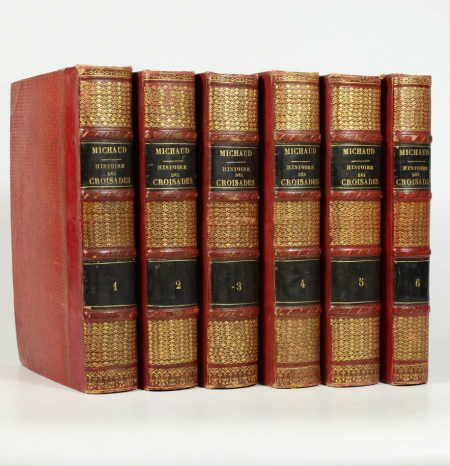 MICHAUD - Histoire des croisades - 6 volumes - 1825-1829 - Reliés - Cartes - Photo 0 - livre de collection