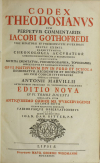 Code Théodosien - 1736- 1745 - 6 tomes reliés en 4 volumes - Rare - Photo 1 - livre de collection
