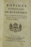 DURANDE - Notions élémentaires de botanique - Académie de Dijon - 1781 - Photo 1, livre ancien du XVIIIe siècle