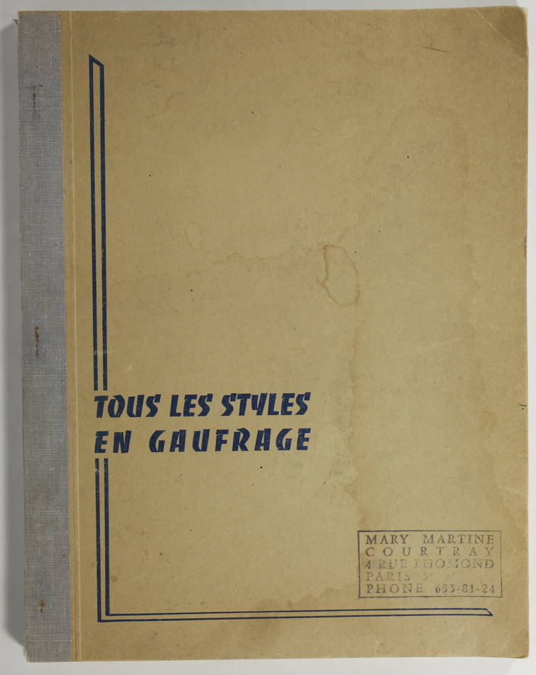 [Tissu, Textiles] Tous les styles en gaufrage - (Vers 1960 ?) - Photo 1, livre rare du XXe siècle