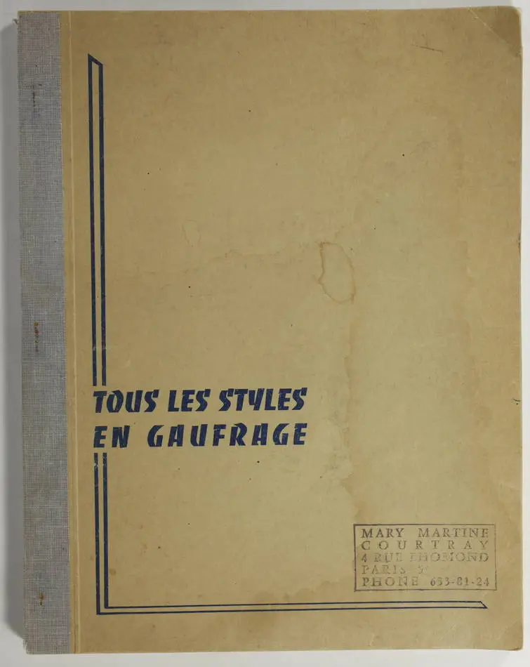 [Tissu, Textiles] Tous les styles en gaufrage - (Vers 1960 ?) - Photo 1, livre rare du XXe siècle