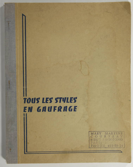 [Tissu, Textiles] Tous les styles en gaufrage - (Vers 1960 ?) - Photo 1, livre rare du XXe siècle