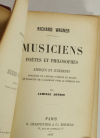 WAGNER - Musiciens, poètes et philosophes. Aperçus et jugements - 1887 - Photo 0, livre rare du XIXe siècle