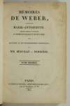 Mémoires de Weber, concernant Marie-Antoinette, archiduchesse et reine 1822 - 2v - Photo 1, livre rare du XIXe siècle