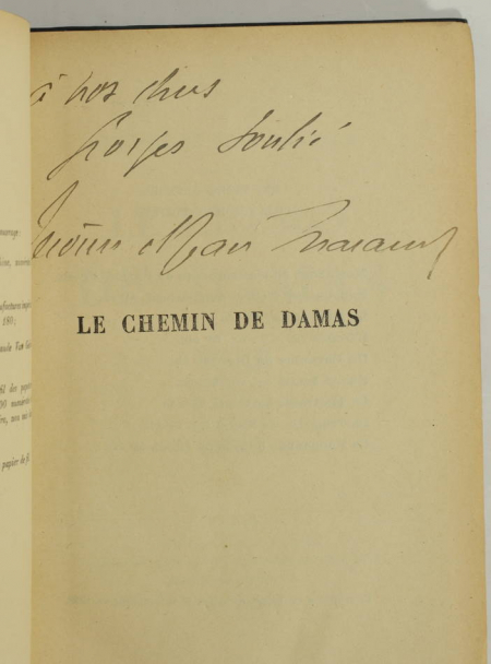 THARAUD - Le chemin de Damas - 1923 - Envoi - Photo 0, livre rare du XXe siècle