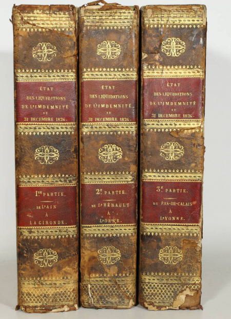 Emigrés - Anciens propriétaires de biens confisqués pendant la Révolution - 3 v - Photo 0, livre rare du XIXe siècle