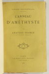 Anatole FRANCE - L anneau d améthyste - 1899 - EO - Maroquin - Photo 1, livre rare du XIXe siècle