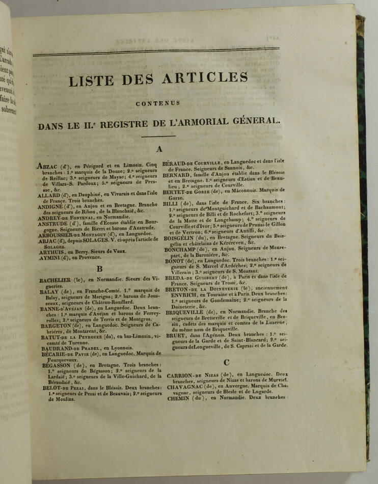 HOZIER - Armorial général de la France - 1821-1823 - 2 volumes, portrait - Rare - Photo 7, livre rare du XIXe siècle