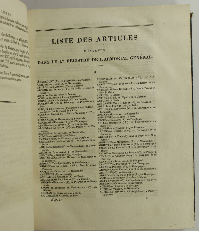 HOZIER - Armorial général de la France - 1821-1823 - 2 volumes, portrait - Rare - Photo 8, livre rare du XIXe siècle