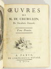 CREBILLON - Oeuvres - 1750 - 2 volumes in-4 - Figures d après Boucher - Photo 3, livre ancien du XVIIIe siècle