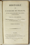RULHIERE - Histoire de l anarchie de Pologne - 1807 - 4 volumes - EO - Photo 1, livre ancien du XIXe siècle