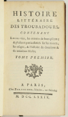 LA CURNE de SAINTE-PALAYE - Histoire littéraire des troubadours - 1774 - 3 vols - Photo 1, livre ancien du XVIIIe siècle