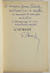 François AMAN-JEAN - L ourson - 1965 - Envoi - Photo 0, livre rare du XXe siècle