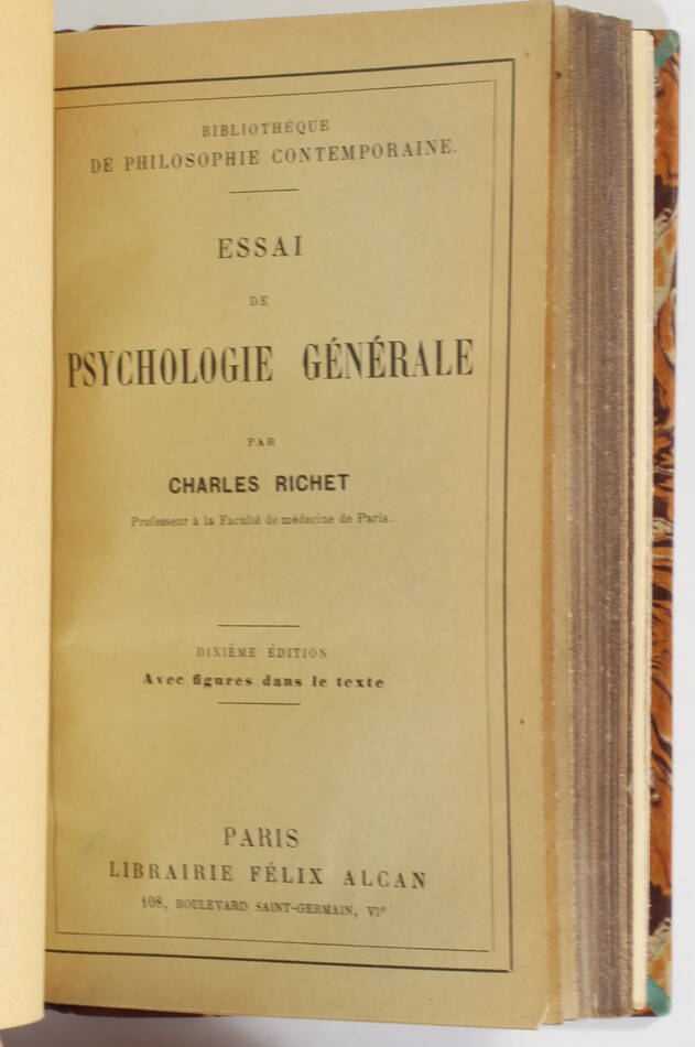 Charles RICHET - Notre sixième sens - ENVOI - Relié + Psychologie générale - Photo 3, livre rare du XXe siècle