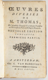 THOMAS - Oeuvres diverses - 1768 + Caractère et esprit des femmes - 1772 - Photo 1, livre ancien du XVIIIe siècle