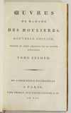 Madame DES HOULIERES - Oeuvres - 1799 - 2 volumes - Photo 3, livre ancien du XVIIIe siècle